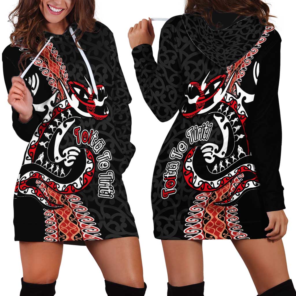 Aotearoa Toitu Te Tiriti Hoodie Dress Maori Taniwha Haka - Honour the Treaty LT03 - Polynesian Pride