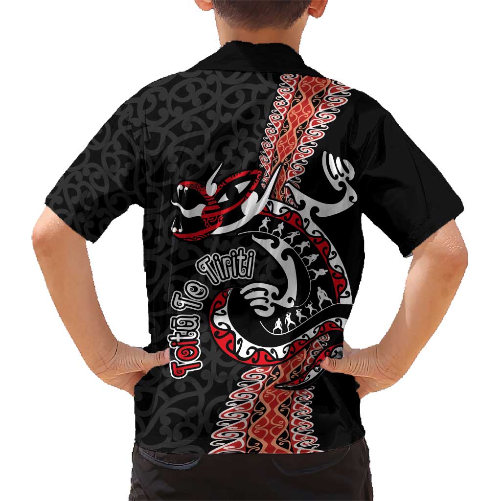 Aotearoa Toitu Te Tiriti Kid Hawaiian Shirt Maori Taniwha Haka - Honour the Treaty LT03 - Polynesian Pride