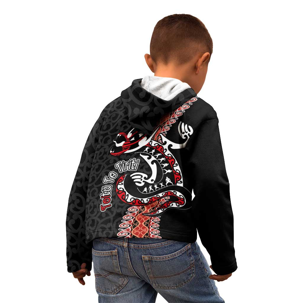 Aotearoa Toitu Te Tiriti Kid Hoodie Maori Taniwha Haka - Honour the Treaty LT03 - Polynesian Pride