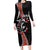 Aotearoa Toitu Te Tiriti Long Sleeve Bodycon Dress Maori Taniwha Haka - Honour the Treaty LT03