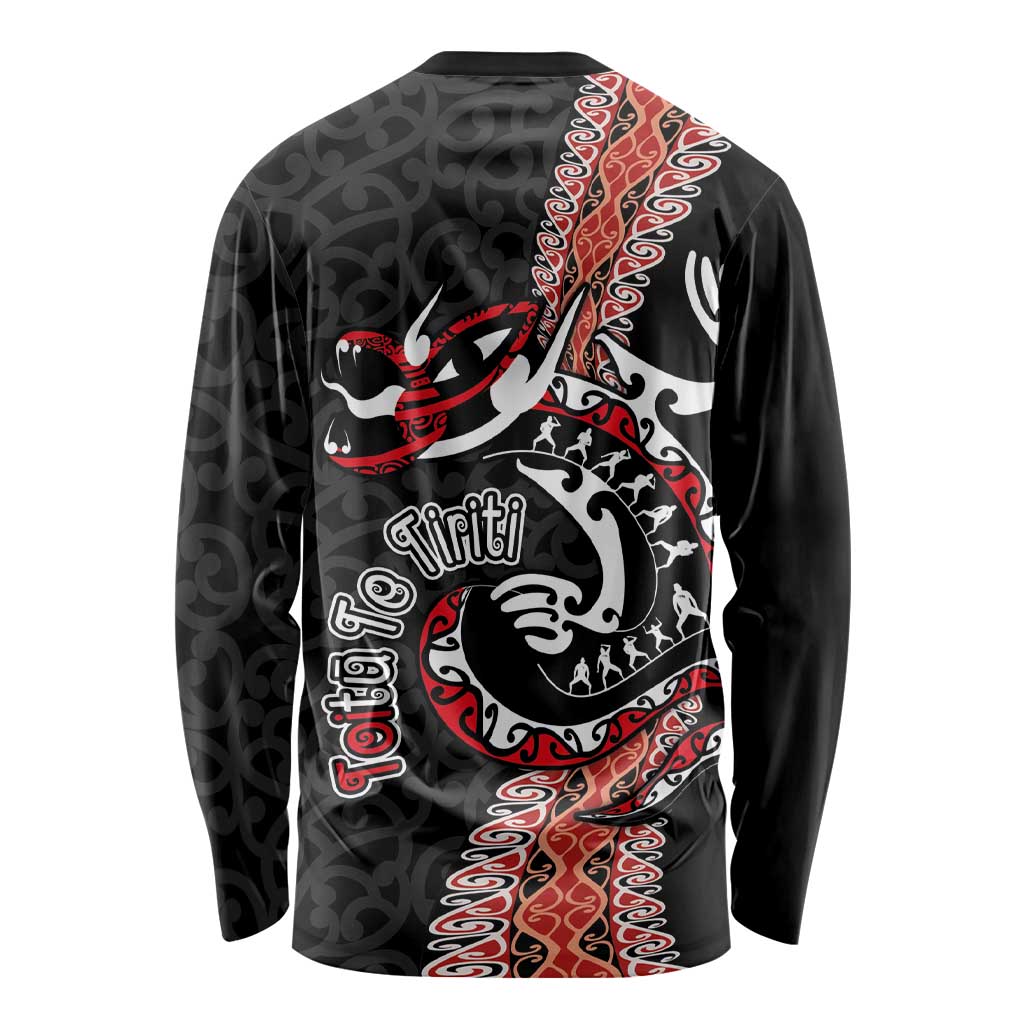 Aotearoa Toitu Te Tiriti Long Sleeve Shirt Maori Taniwha Haka - Honour the Treaty LT03 - Polynesian Pride