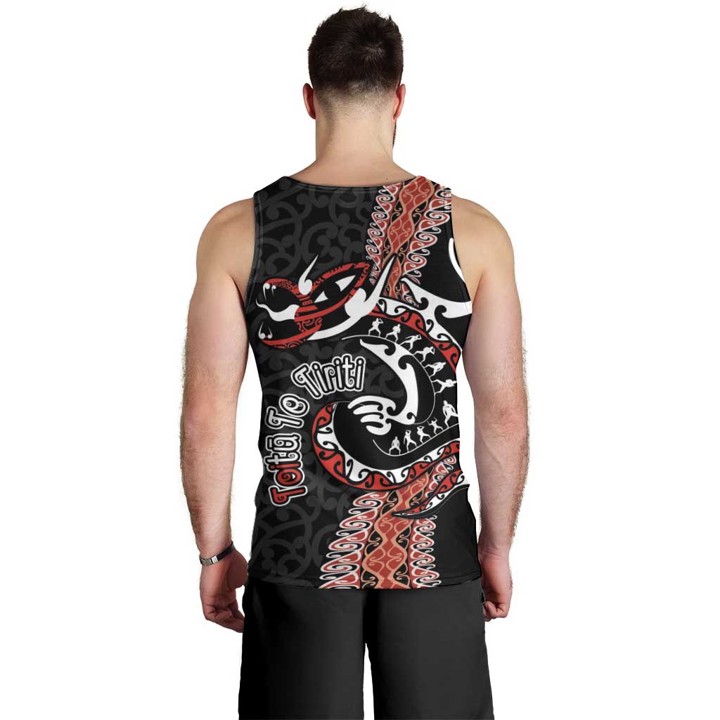 Aotearoa Toitu Te Tiriti Men Tank Top Maori Taniwha Haka - Honour the Treaty LT03 - Polynesian Pride