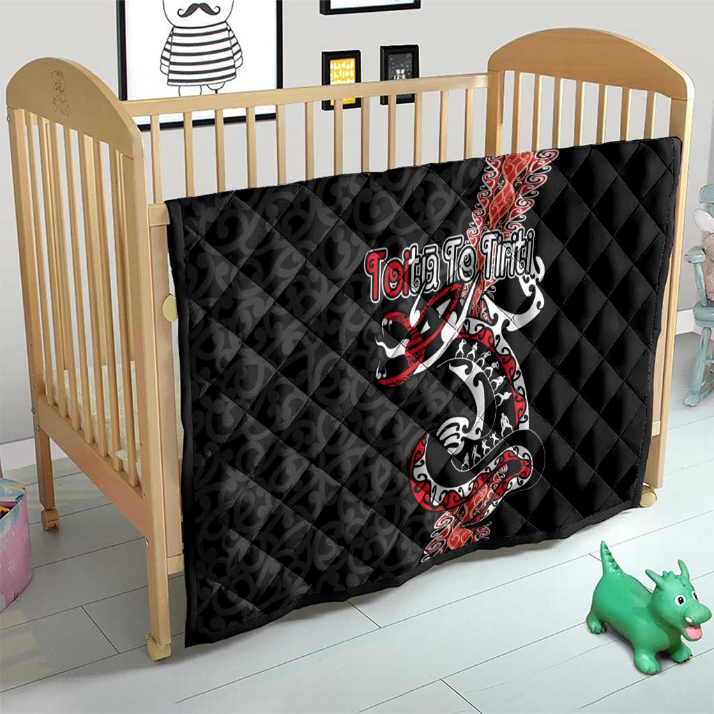 Aotearoa Toitu Te Tiriti Quilt Maori Taniwha Haka - Honour the Treaty LT03 - Polynesian Pride