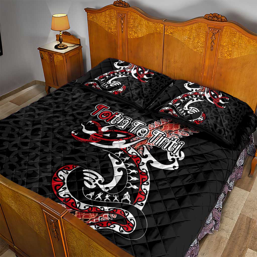 Aotearoa Toitu Te Tiriti Quilt Bed Set Maori Taniwha Haka - Honour the Treaty LT03 - Polynesian Pride