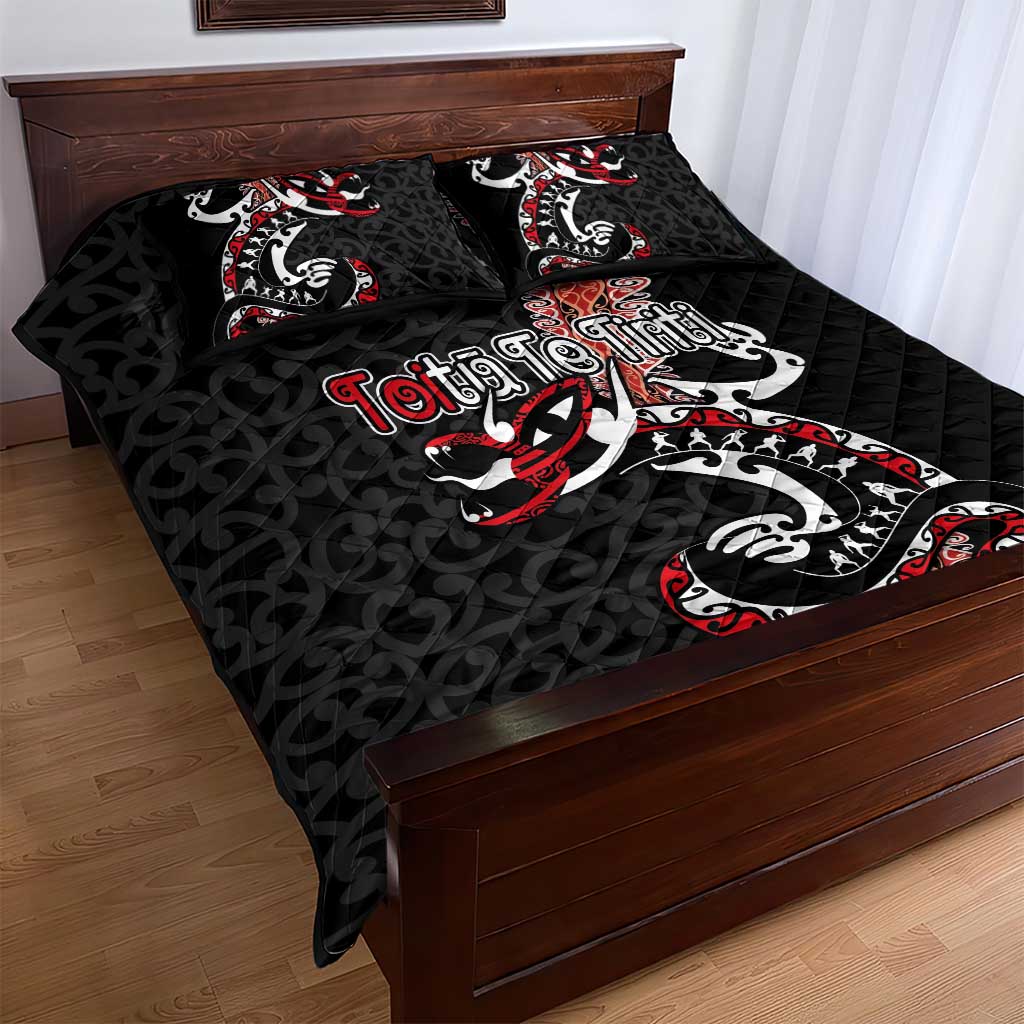 Aotearoa Toitu Te Tiriti Quilt Bed Set Maori Taniwha Haka - Honour the Treaty LT03 - Polynesian Pride