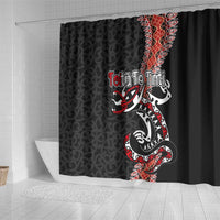 Aotearoa Toitu Te Tiriti Shower Curtain Maori Taniwha Haka - Honour the Treaty LT03 - Polynesian Pride