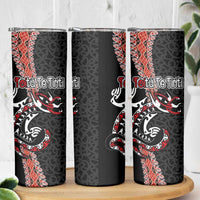 Aotearoa Toitu Te Tiriti Skinny Tumbler Maori Taniwha Haka - Honour the Treaty LT03 - Polynesian Pride