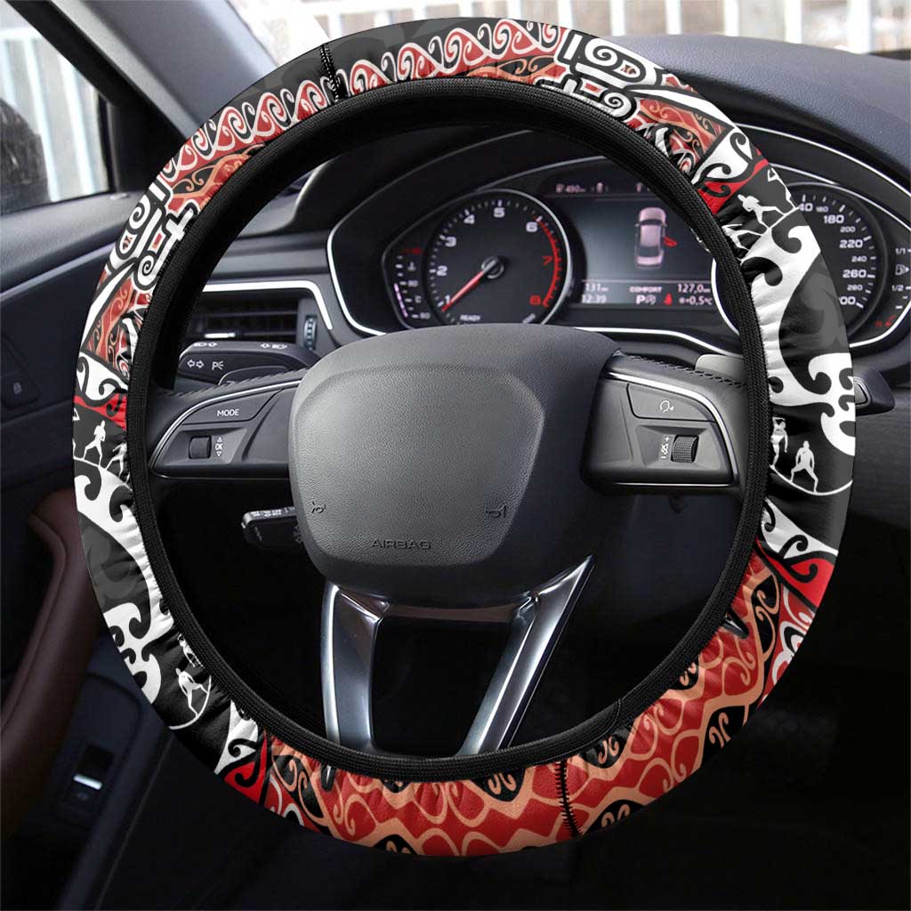 Aotearoa Toitu Te Tiriti Steering Wheel Cover Maori Taniwha Haka - Honour the Treaty LT03 - Polynesian Pride