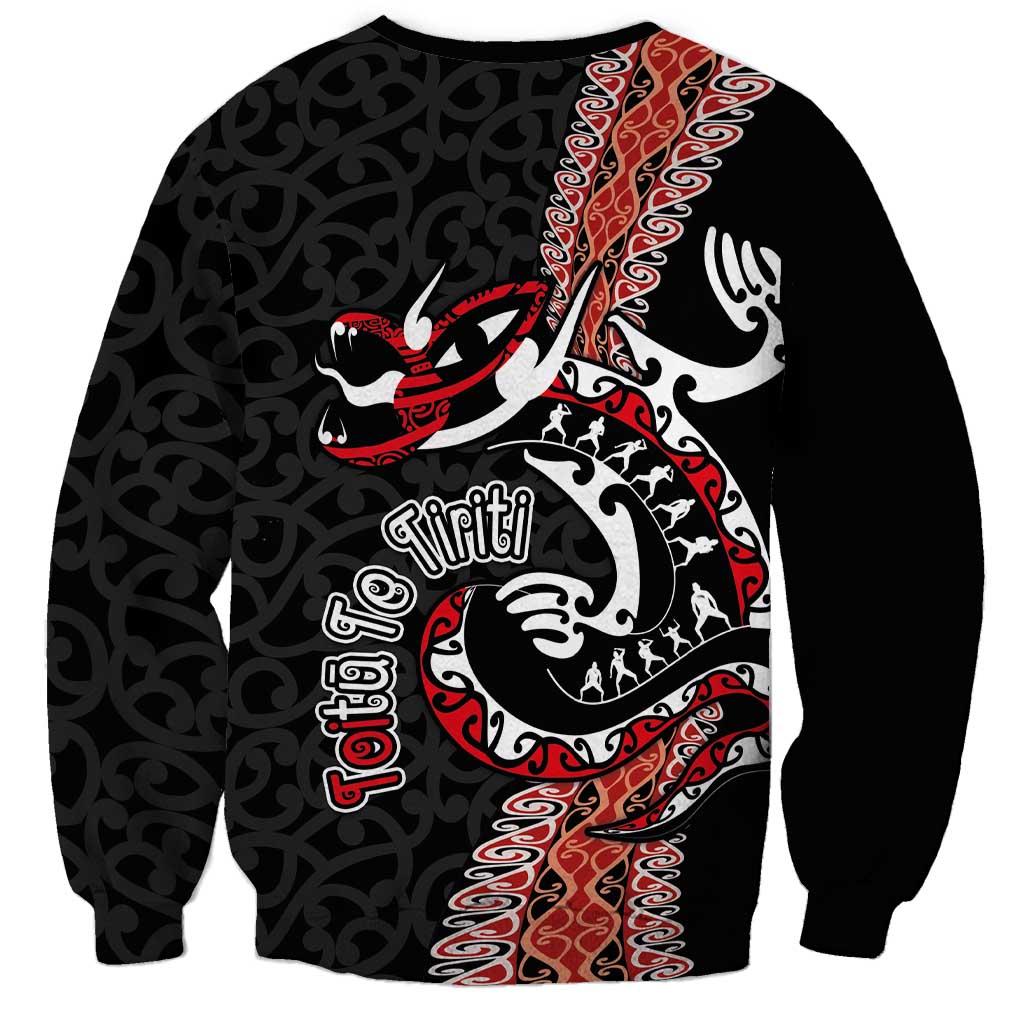 Aotearoa Toitu Te Tiriti Sweatshirt Maori Taniwha Haka - Honour the Treaty LT03 - Polynesian Pride
