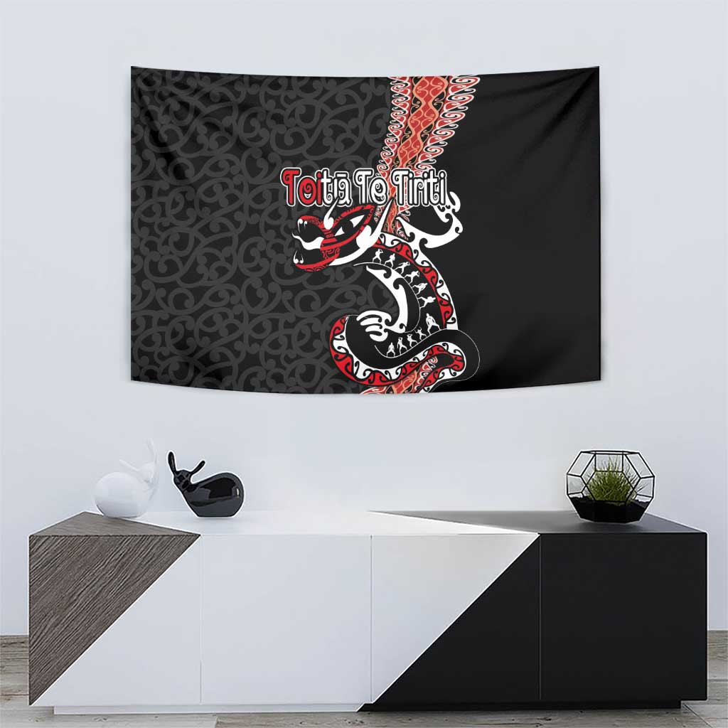 Aotearoa Toitu Te Tiriti Tapestry Maori Taniwha Haka - Honour the Treaty LT03 - Polynesian Pride
