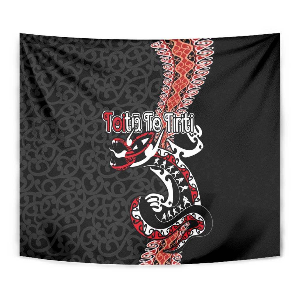Aotearoa Toitu Te Tiriti Tapestry Maori Taniwha Haka - Honour the Treaty LT03 - Polynesian Pride