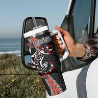 Aotearoa Toitu Te Tiriti Tumbler With Handle Maori Taniwha Haka - Honour the Treaty LT03 - Polynesian Pride