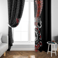 Aotearoa Toitu Te Tiriti Window Curtain Maori Taniwha Haka - Honour the Treaty LT03 - Polynesian Pride
