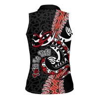 Aotearoa Toitu Te Tiriti Women Sleeveless Polo Shirt Maori Taniwha Haka - Honour the Treaty LT03 - Polynesian Pride