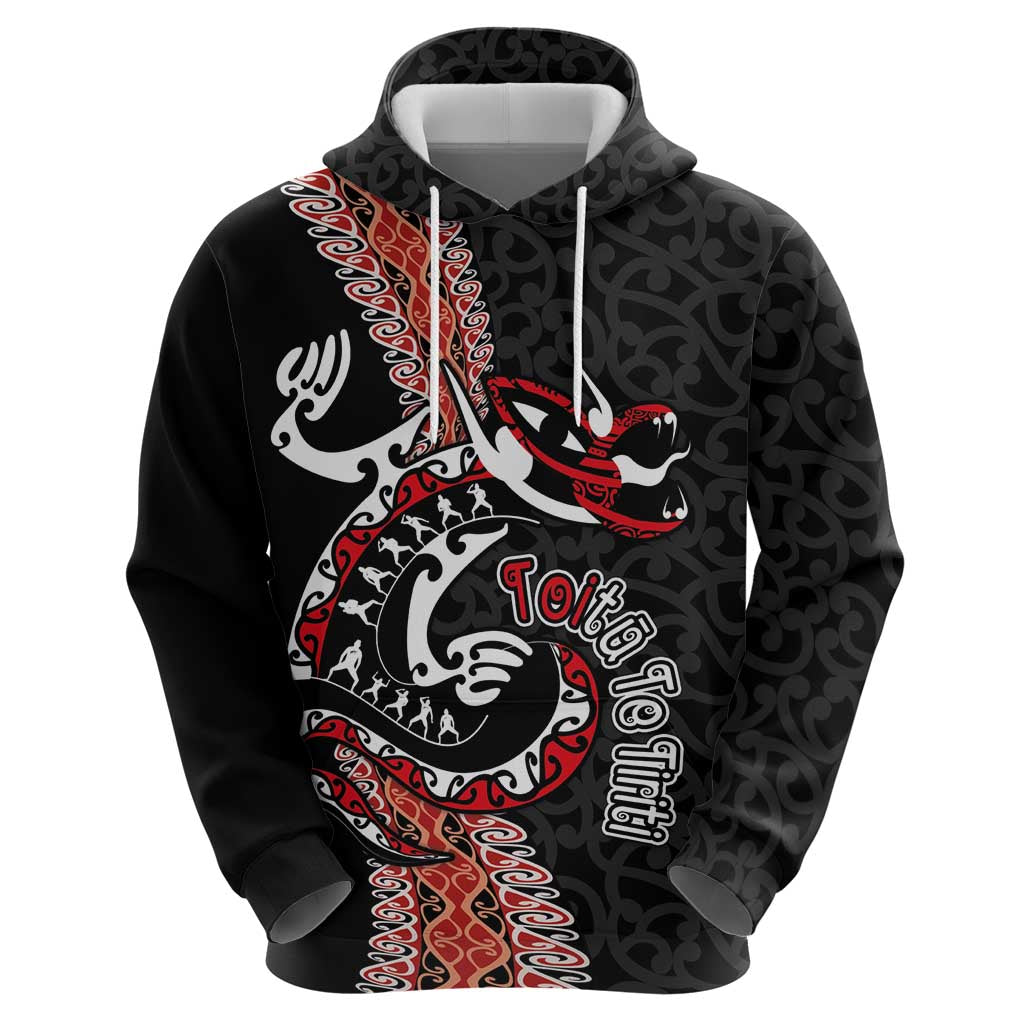 Aotearoa Toitu Te Tiriti Zip Hoodie Maori Taniwha Haka - Honour the Treaty LT03 - Polynesian Pride