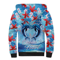 Hawaiian Dolphin Love Couple - Ocean Heart Sherpa Hoodie LT03 - Polynesian Pride