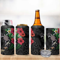 Hawaiian Tropical Plants and Turtles 4 in 1 Can Cooler Tumbler Polynesian Art Motifs LT03 - Polynesian Pride