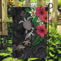 Hawaiian Tropical Plants and Turtles Garden Flag Polynesian Art Motifs