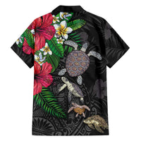 Hawaiian Tropical Plants and Turtles Hawaiian Shirt Polynesian Art Motifs LT03 - Polynesian Pride
