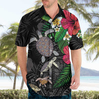 Hawaiian Tropical Plants and Turtles Hawaiian Shirt Polynesian Art Motifs LT03 - Polynesian Pride