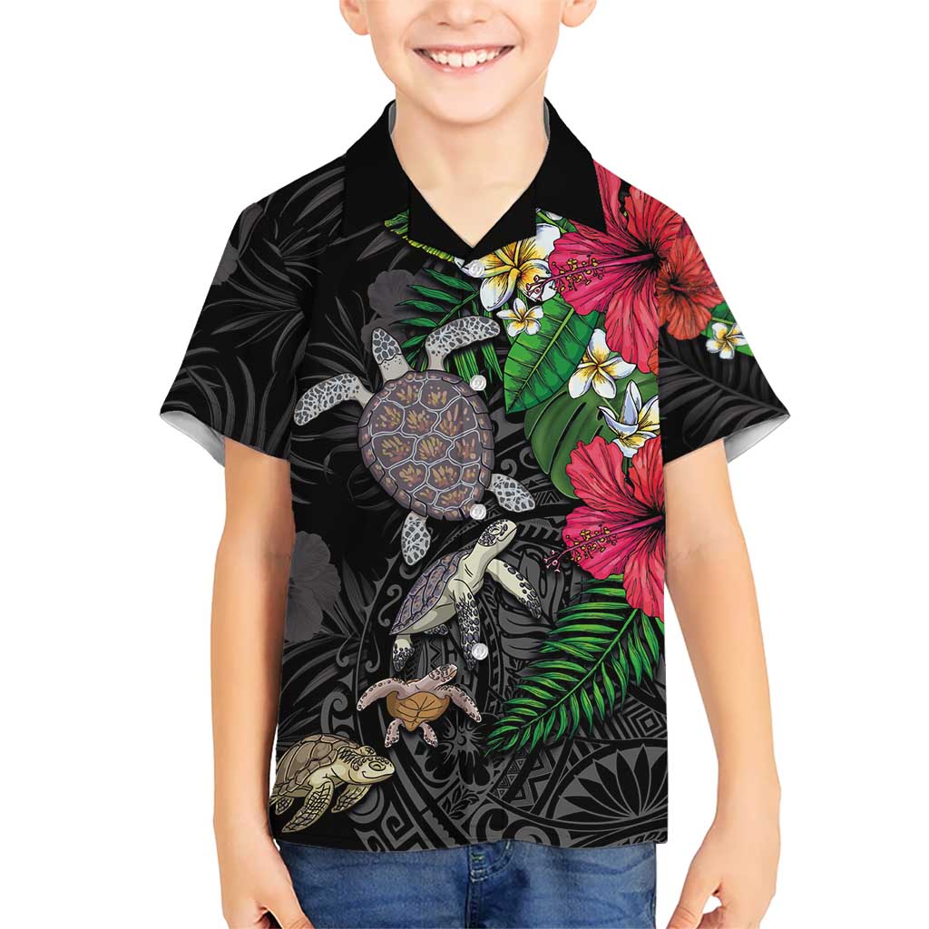 Hawaiian Tropical Plants and Turtles Hawaiian Shirt Polynesian Art Motifs LT03 - Polynesian Pride