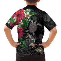 Hawaiian Tropical Plants and Turtles Hawaiian Shirt Polynesian Art Motifs LT03 - Polynesian Pride