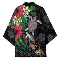 Hawaiian Tropical Plants and Turtles Kimono Polynesian Art Motifs