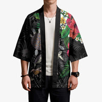 Hawaiian Tropical Plants and Turtles Kimono Polynesian Art Motifs