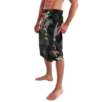 Hawaiian Tropical Plants and Turtles Lavalava Polynesian Art Motifs