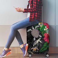 Hawaiian Tropical Plants and Turtles Luggage Cover Polynesian Art Motifs LT03 - Polynesian Pride