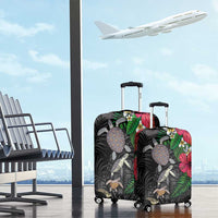 Hawaiian Tropical Plants and Turtles Luggage Cover Polynesian Art Motifs LT03 - Polynesian Pride
