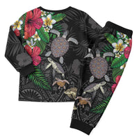 Hawaiian Tropical Plants and Turtles Christmas Pajama Set Polynesian Art Motifs LT03 - Polynesian Pride