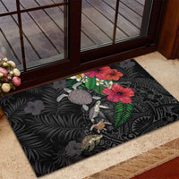Hawaiian Tropical Plants and Turtles Rubber Doormat Polynesian Art Motifs LT03 - Polynesian Pride