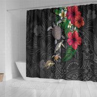 Hawaiian Tropical Plants and Turtles Shower Curtain Polynesian Art Motifs LT03 - Polynesian Pride