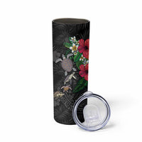 Hawaiian Tropical Plants and Turtles Skinny Tumbler Polynesian Art Motifs LT03 - Polynesian Pride