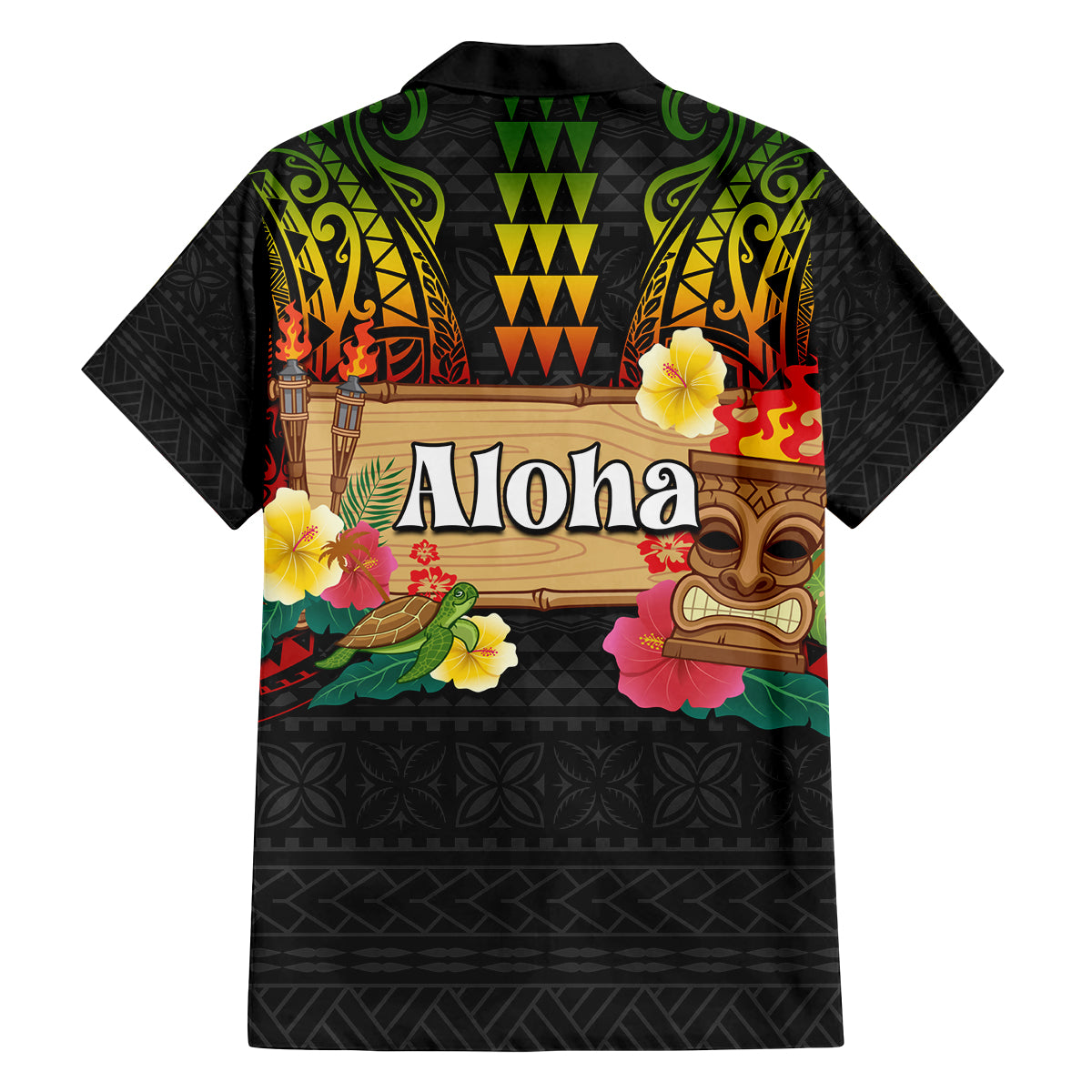 Hawaiian Elements and Polynesian Tattoo Family Matching Puletasi and Hawaiian Shirt LT03 - Polynesian Pride