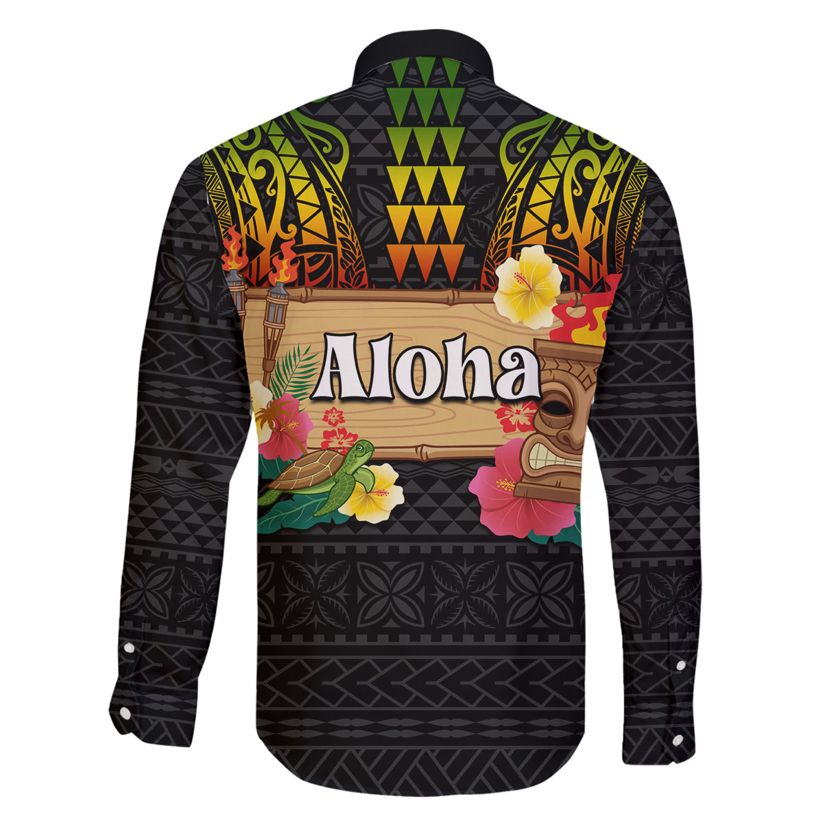 Hawaiian Elements and Polynesian Tattoo Family Matching Puletasi and Hawaiian Shirt LT03 - Polynesian Pride