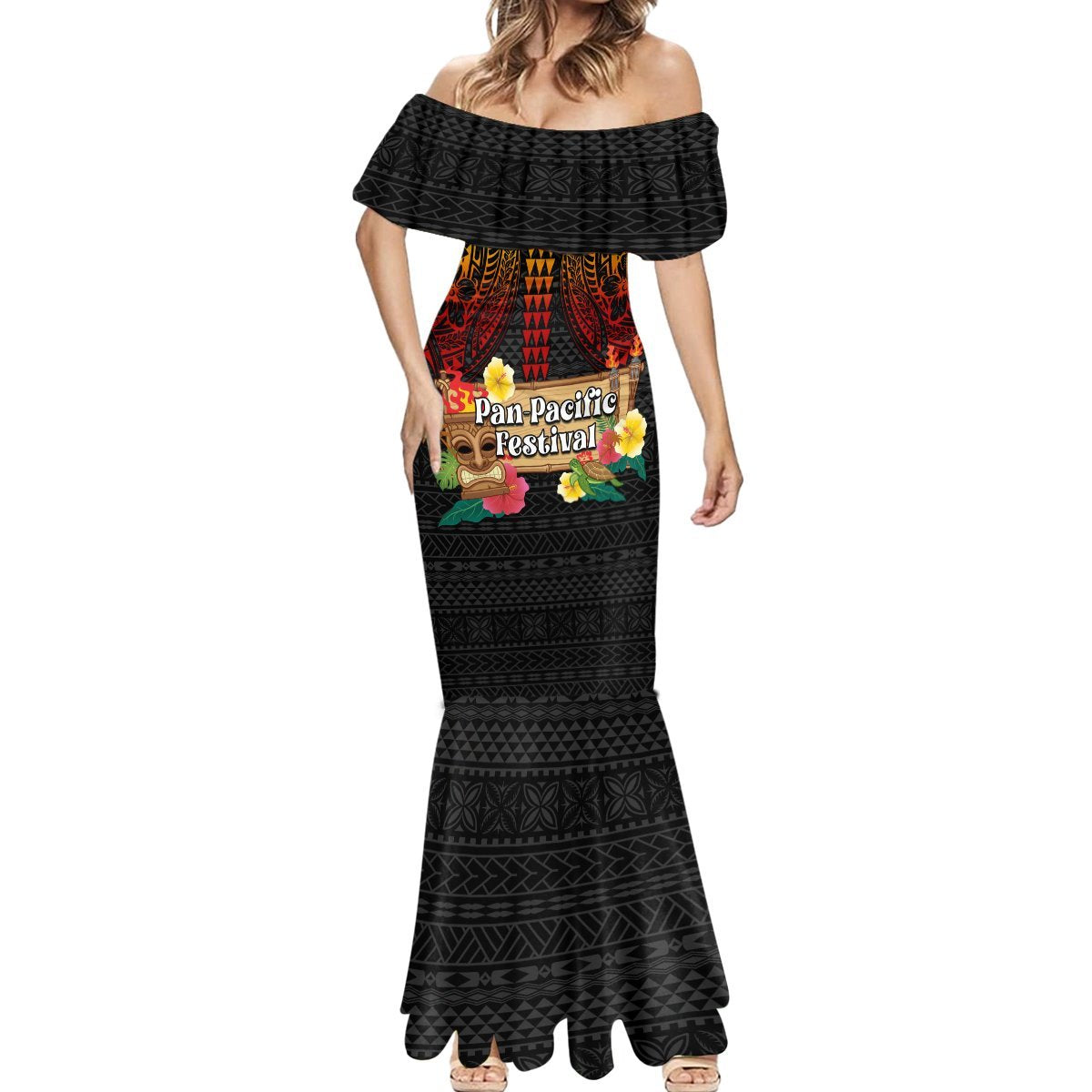 Hawaiian Elements and Polynesian Tattoo Mermaid Dress LT03 - Polynesian Pride