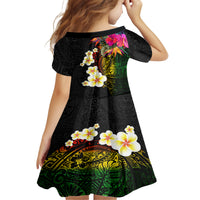 Hawaii Plumeria Family Matching Off Shoulder Maxi Dress and Hawaiian Shirt Polynesian Tattoo and Hibiscus LT03 - Polynesian Pride