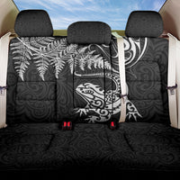 New Zealand Tuatara Tribal Tattoo Back Car Seat Cover Silver Fern and Maori Pattern Black Color LT03 One Size Black - Polynesian Pride