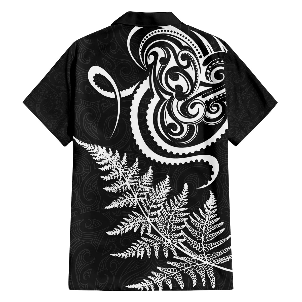 New Zealand Octopus Tattoo and Fern Family Matching Long Sleeve Bodycon Dress and Hawaiian Shirt Maori Pattern LT03 - Polynesian Pride