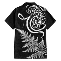 New Zealand Octopus Tattoo and Fern Family Matching Off Shoulder Short Dress and Hawaiian Shirt Maori Pattern LT03 - Polynesian Pride