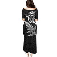 New Zealand Octopus Tattoo and Fern Family Matching Puletasi and Hawaiian Shirt Maori Pattern LT03 - Polynesian Pride