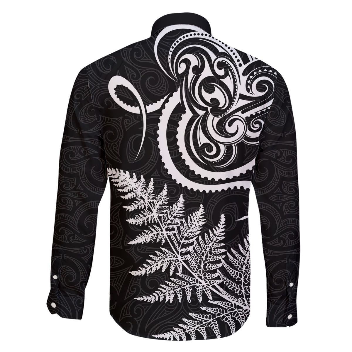 New Zealand Octopus Tattoo and Fern Family Matching Short Sleeve Bodycon Dress and Hawaiian Shirt Maori Pattern LT03 - Polynesian Pride