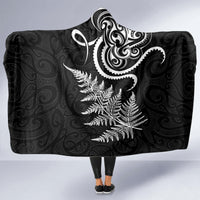New Zealand Octopus Tattoo and Fern Hooded Blanket Maori Pattern LT03 - Polynesian Pride