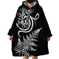 New Zealand Octopus Tattoo and Fern Wearable Blanket Hoodie Maori Pattern LT03 - Polynesian Pride