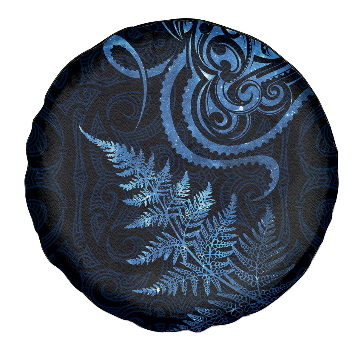 New Zealand Octopus Tattoo and Fern Spare Tire Cover Maori Pattern Matariki Style