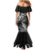 New Zealand Crocodile Tattoo and Fern Mermaid Dress Maori Pattern LT03 - Polynesian Pride