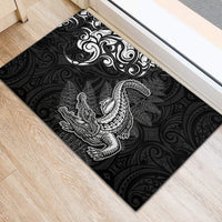 New Zealand Crocodile Tattoo and Fern Rubber Doormat Maori Pattern LT03 - Polynesian Pride