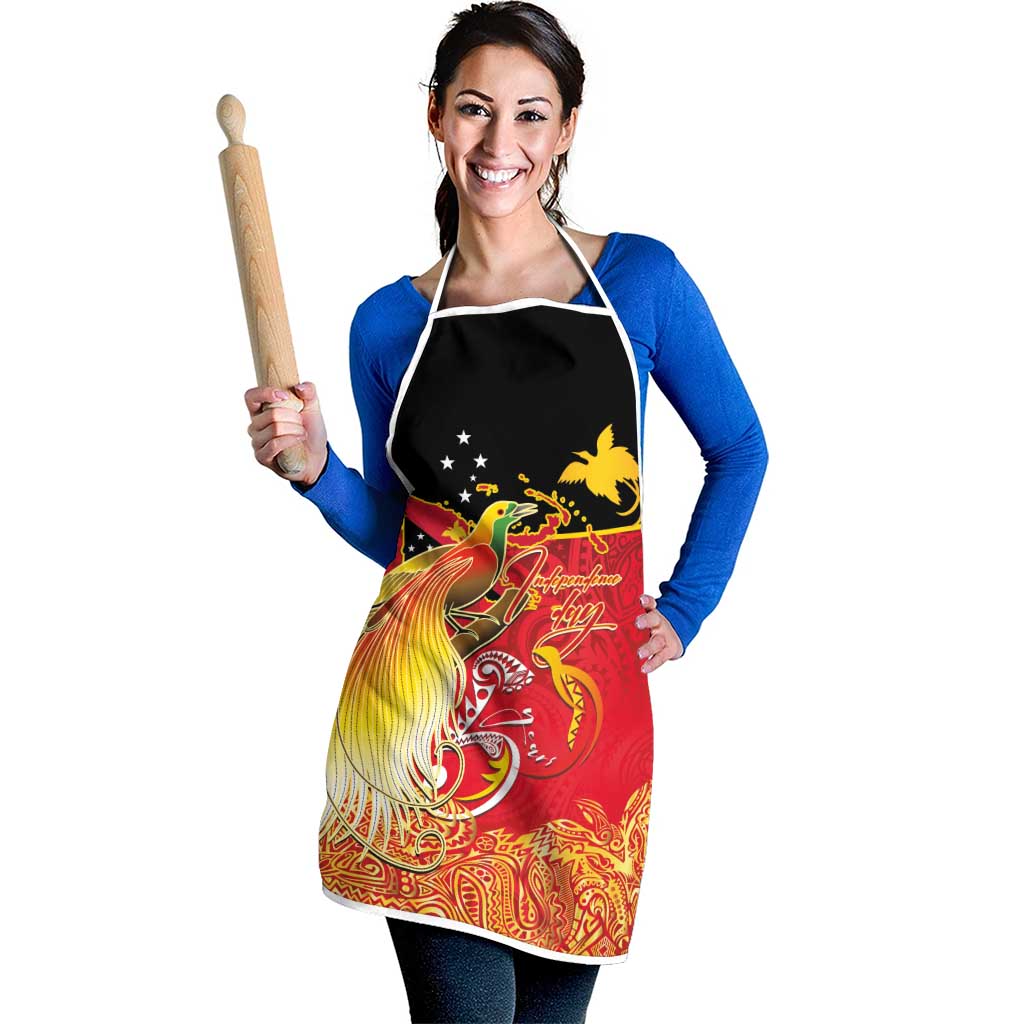 Papua New Guinea Independence Day Apron Happy Anniversary 50th Bird-of-paradise Melanesian Tattoos LT03 - Polynesian Pride